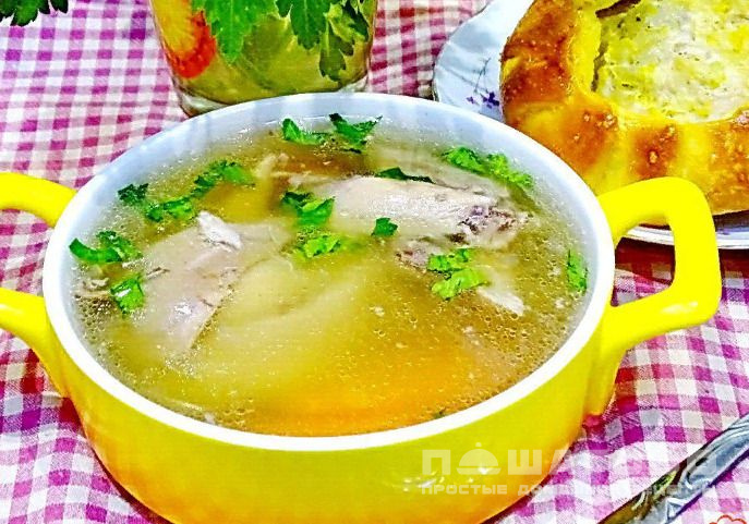 Бульон из кролика диетический