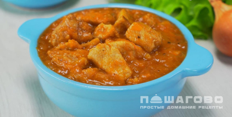 Подлива с мясом и мукой