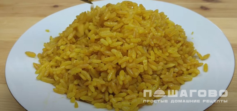 Рассыпчатый рис на гарнир на сковороде