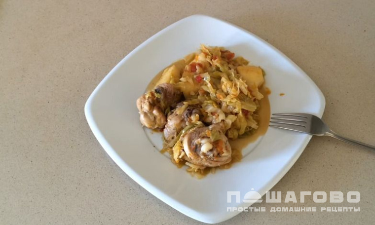 Бигус из свежей капусты с мясом и картошкой