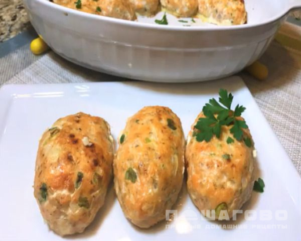 Котлеты рыбные в духовке с зеленью