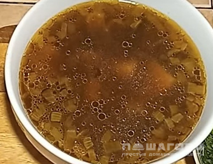 Суп из белых сушеных грибов