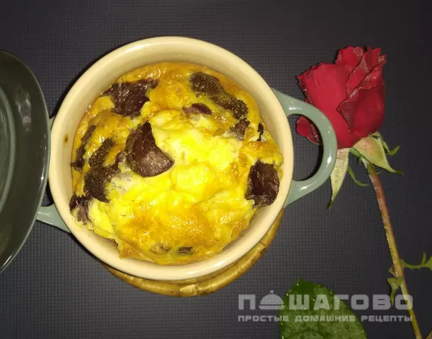 Омлет с маслятами