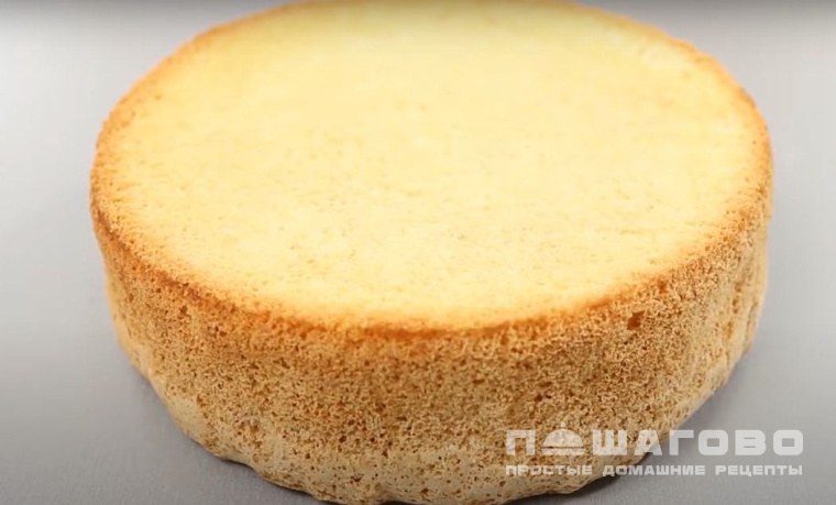Пышный бисквитный корж для торта