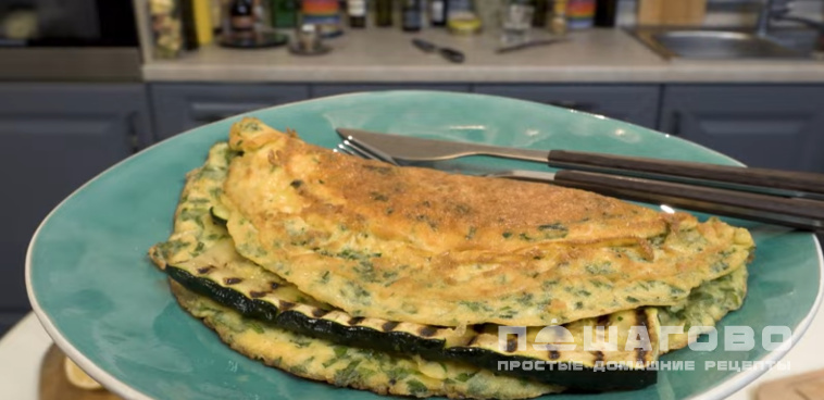Французский омлет с кабачками