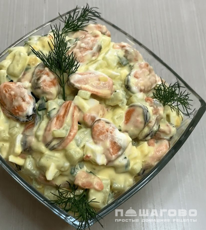 Салат из мидий