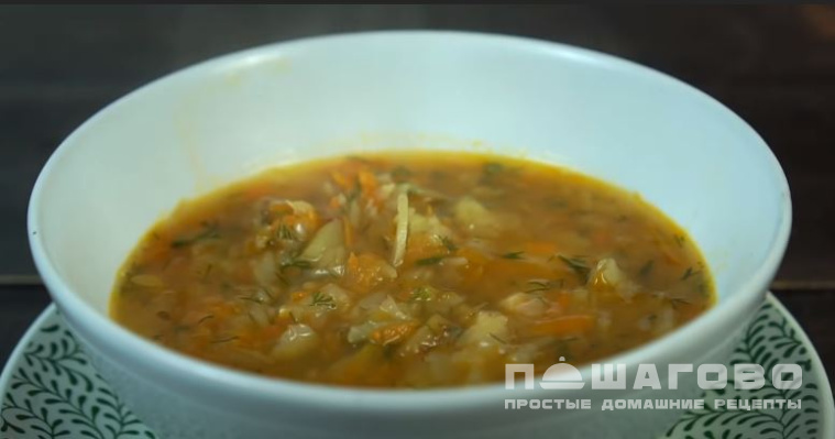 Щи с капустой без мяса