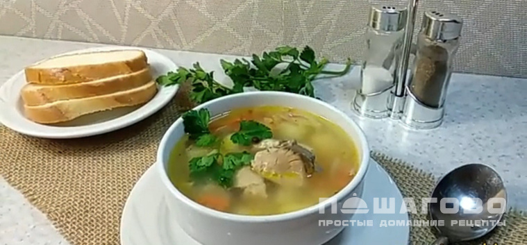 Рыбный суп из консервов с рисом и картошкой