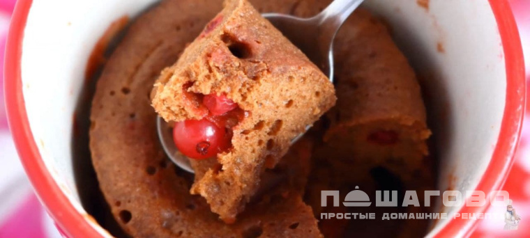 Кекс в микроволновке без молока