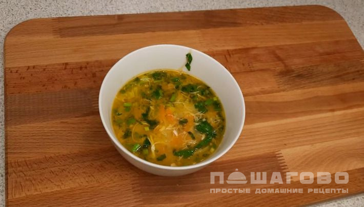 Куриный суп с капустой