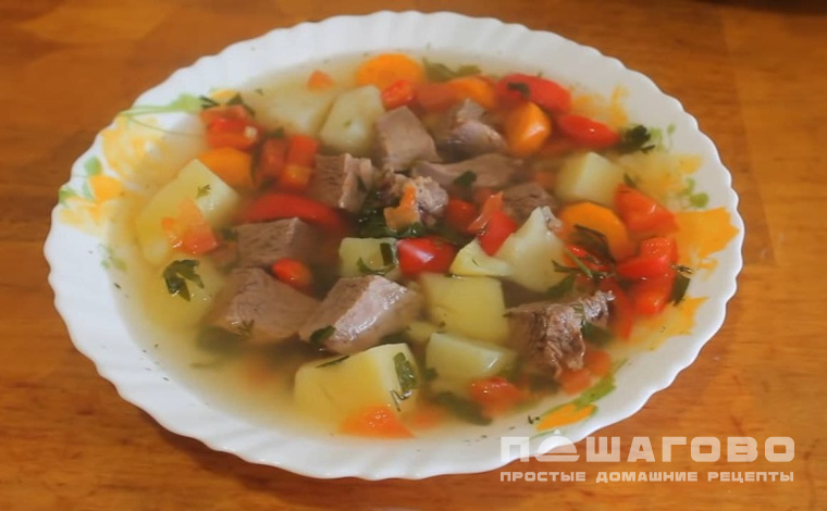 Узбекская шурпа в мультиварке