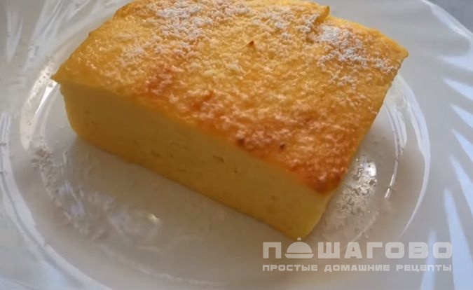 Простая воздушная запеканка из творога