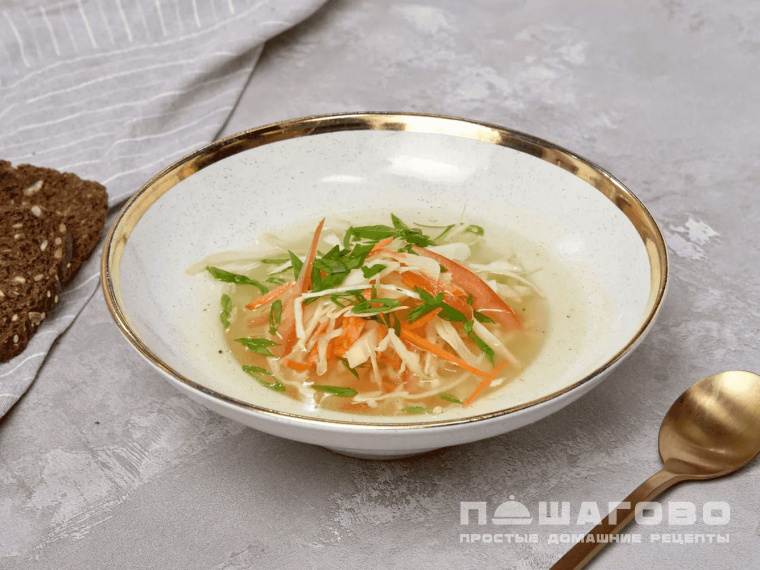Постные щи из свежей капусты