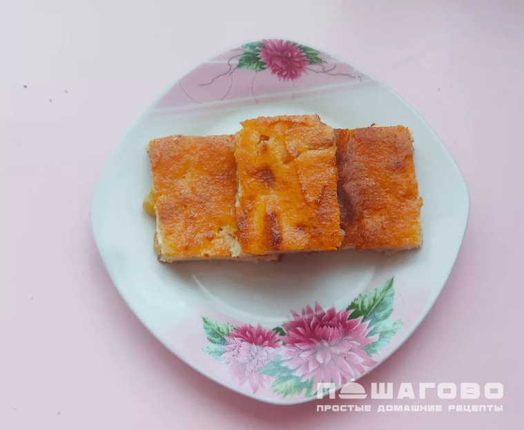 Тропическая творожная запеканка со сгущенкой