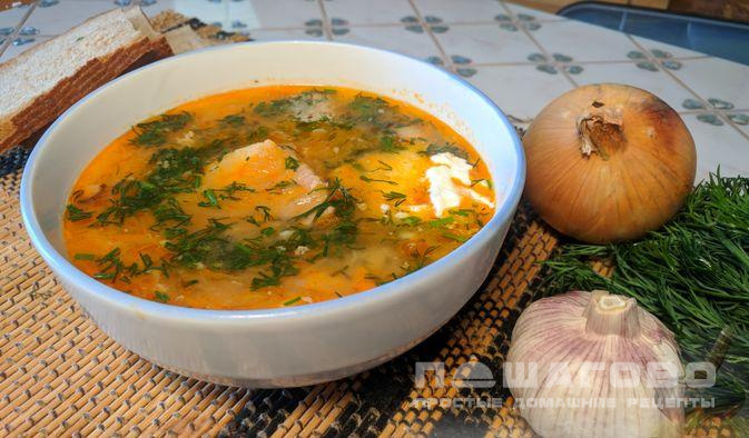 Кислые щи с говядиной и беконом (в духовке)