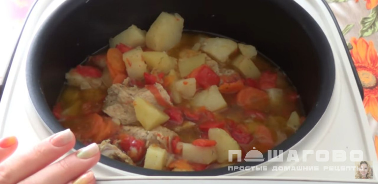 Индейка с овощами в мультиварке