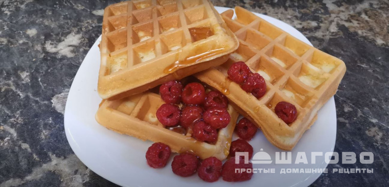 Мягкие вафли на сметане