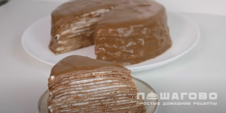 Блинный торт на сковороде