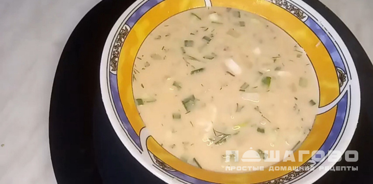 Зимняя окрошка с килькой в томатном соусе