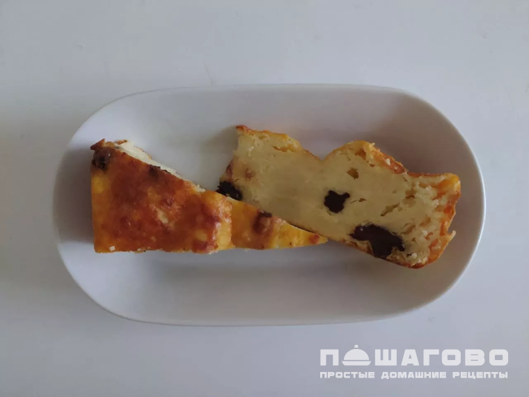 Простой творожный манник на молоке