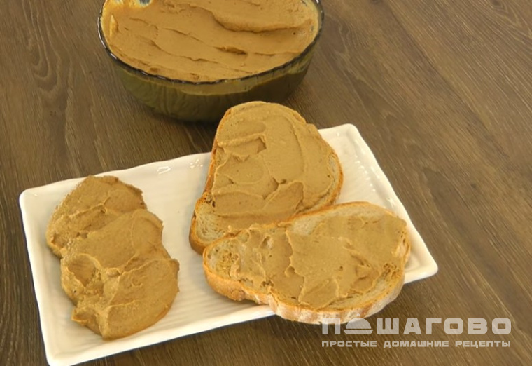 Паштет из куриной печени с чесноком