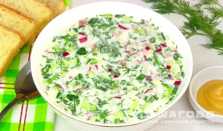 Окрошка с горчицей
