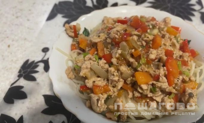 Подлива из куриного фарша к макаронам