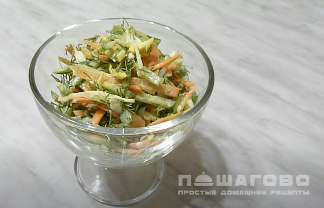 Салат с брюквой и яйцом