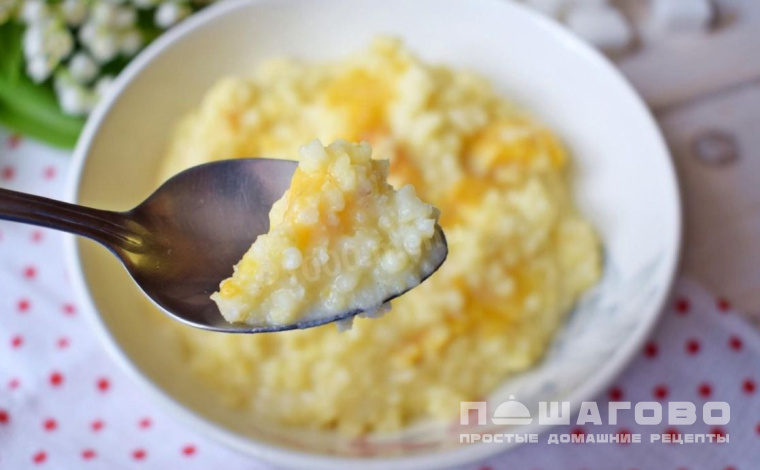 Молочная пшенная каша с тыквой в мультиварке