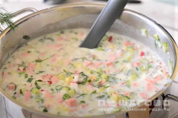 Окрошка с редиской