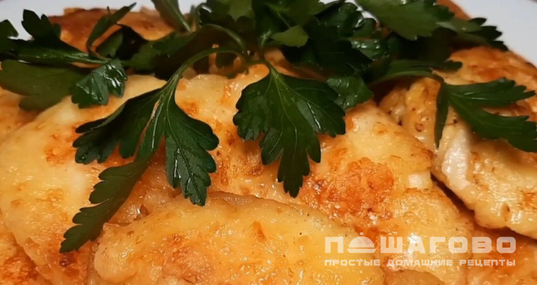 Куриные отбивные в сырном кляре