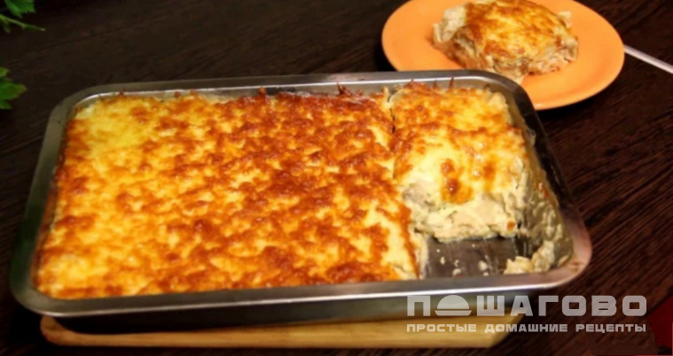 Нежный куриный жюльен с грибами и сыром