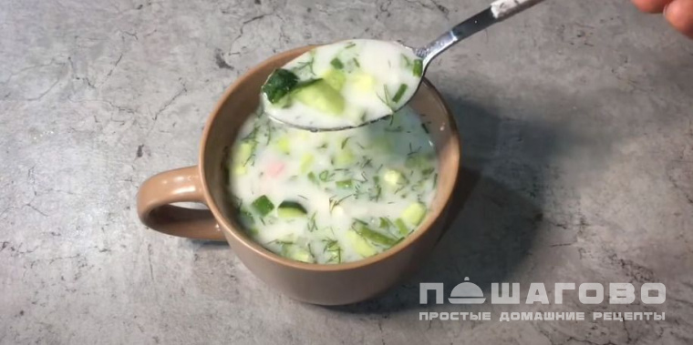 Окрошка на молоке