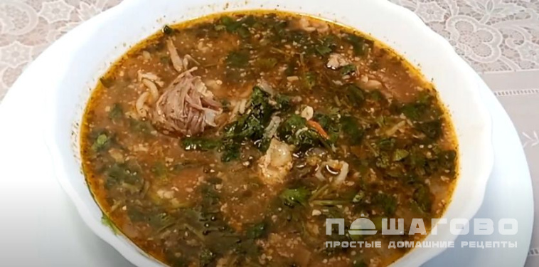 Харчо с грецкими орехами