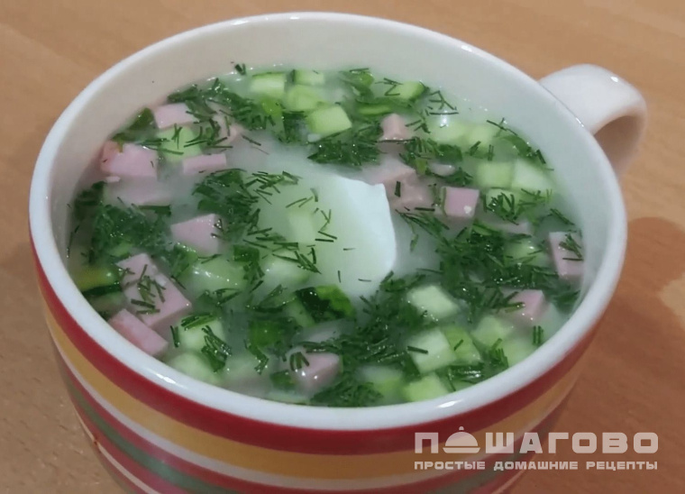 Окрошка на воде с уксусом