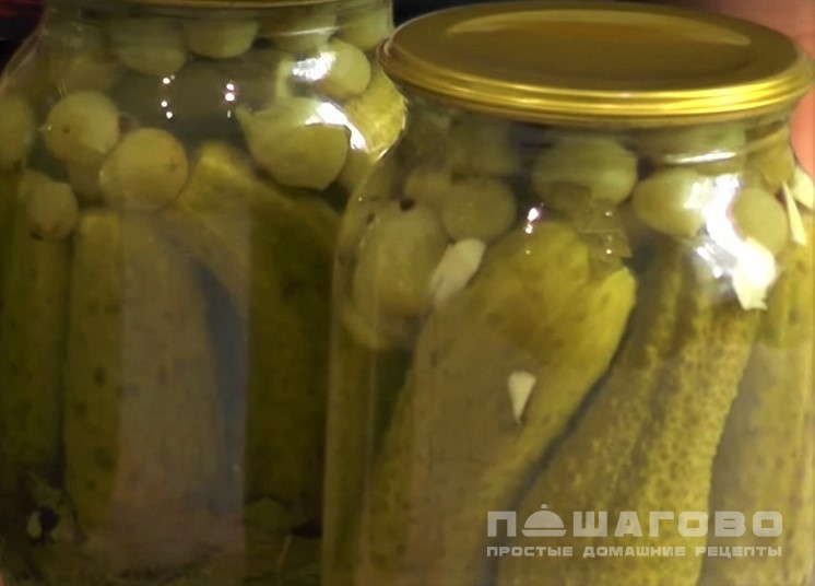 Маринованные огурчики с крыжовником