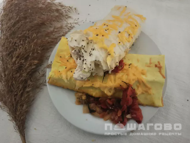 Румяная запеканка с курицей