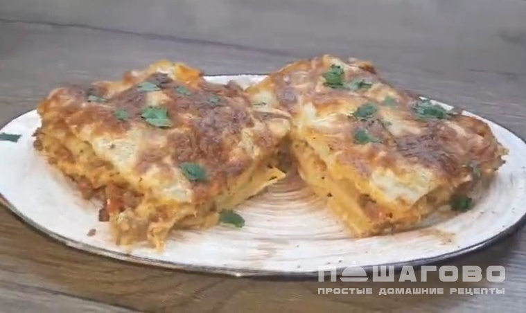 Лазанья с домашними листами