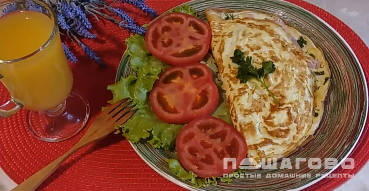Омлет с ветчиной и сыром