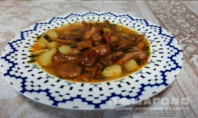 Суп грибной из лисичек