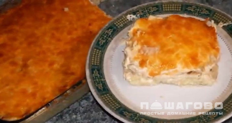 Жюльен с курицей, грибами и картошкой