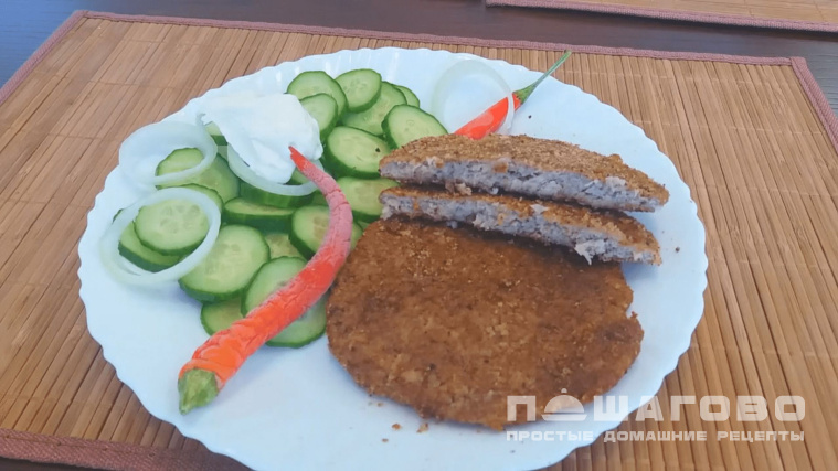 Шницель из говядины в духовке