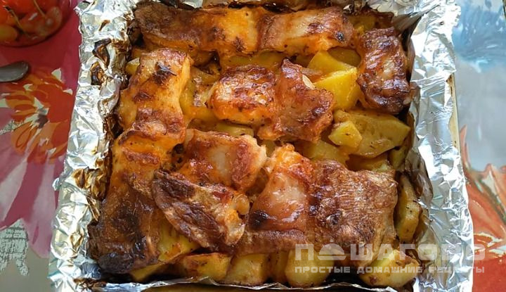 Минога с картошкой в духовке