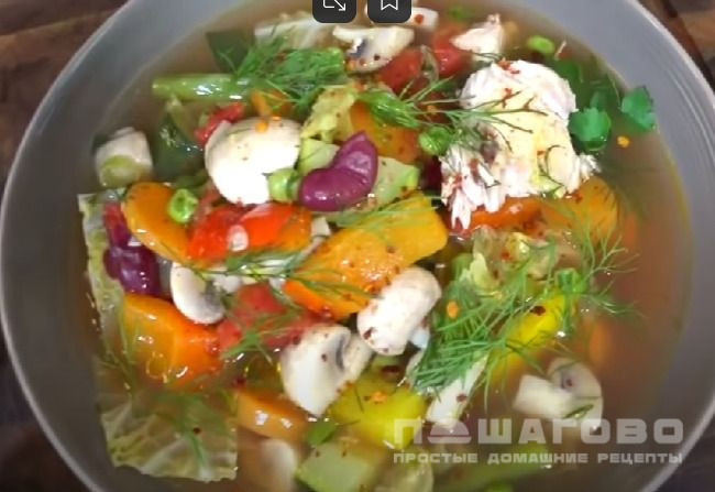 Куриный суп с овощами