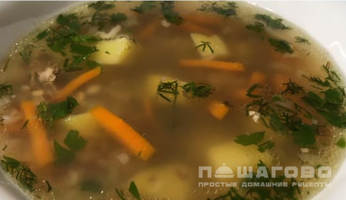 Гречневый суп со свининой