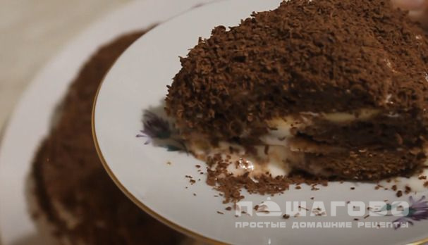 Шоколадно-банановый торт из пряников