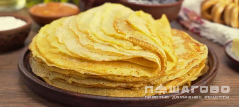 Заварные блины на молоке и кипятке
