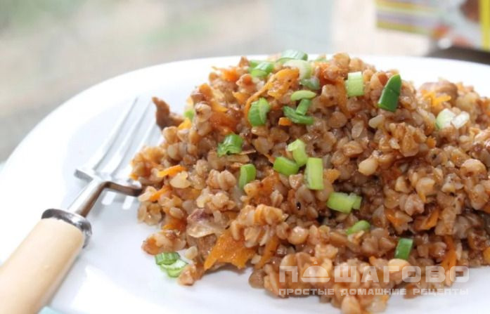 Гречка по-купечески с фаршем в мультиварке