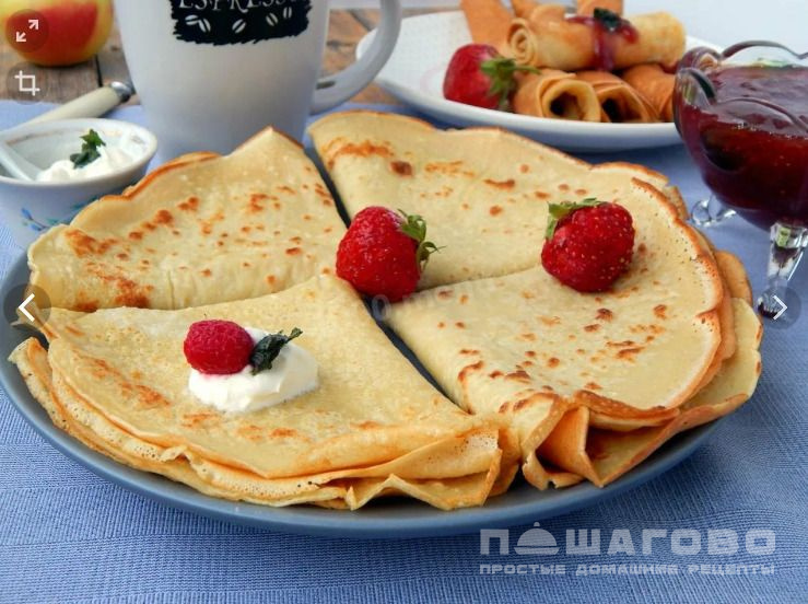 Блины из блинной муки на молоке