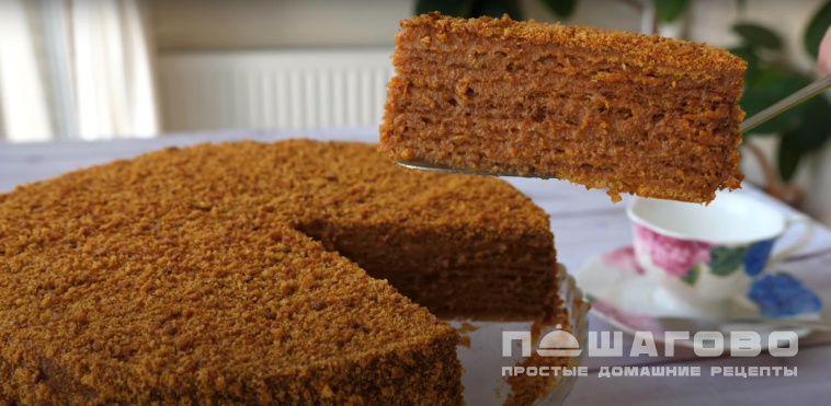 Торт медовый со сгущенкой